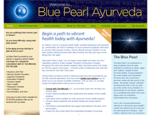 Tablet Screenshot of bluepearlayurveda.com